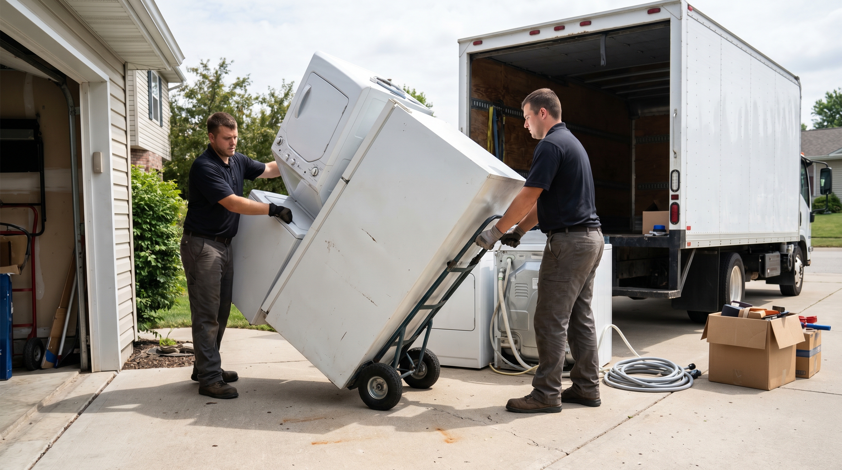 Dani's Junk Removal appliance removal crew working in Houston