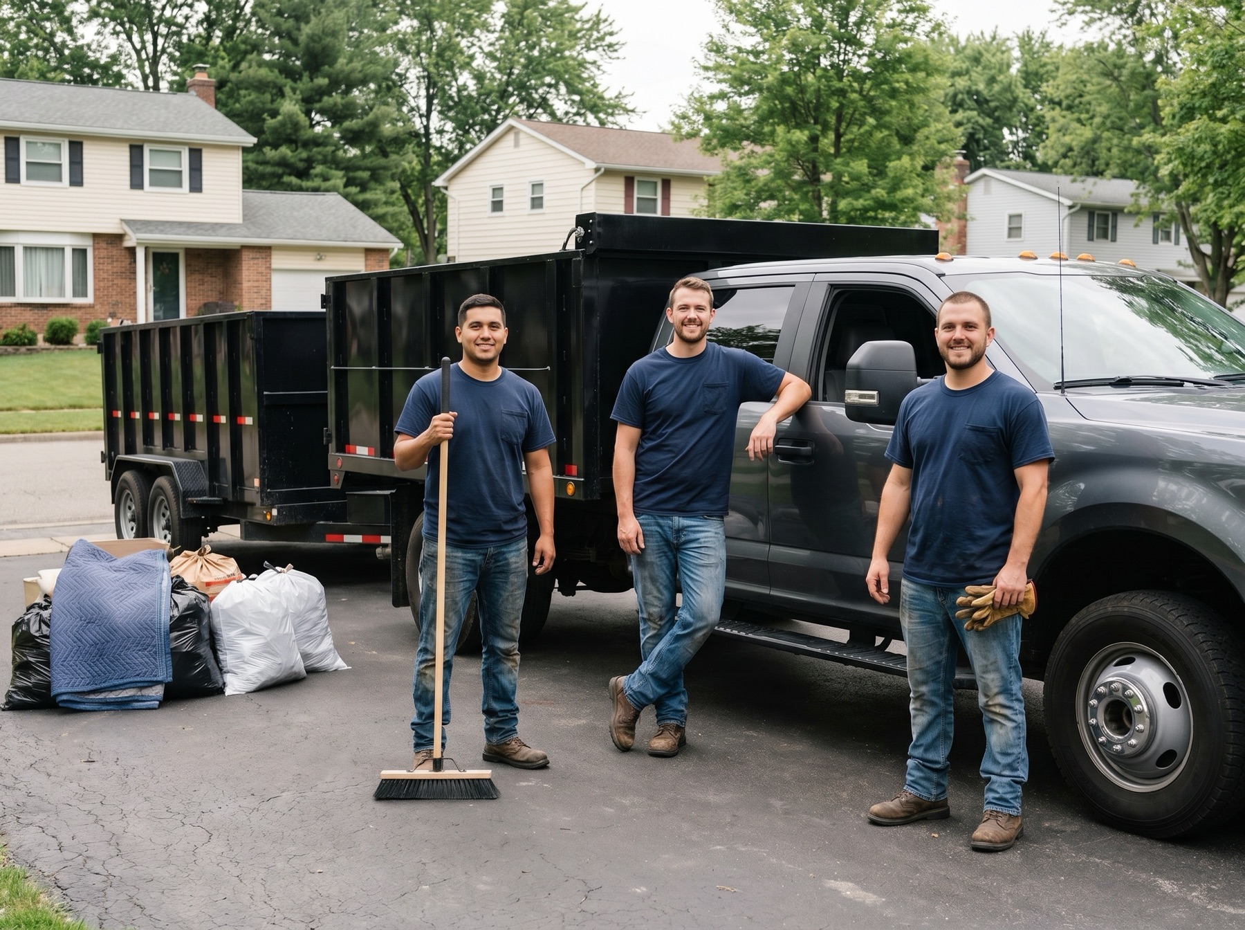 Dani's Junk Removal junk removal crew and service vehicle