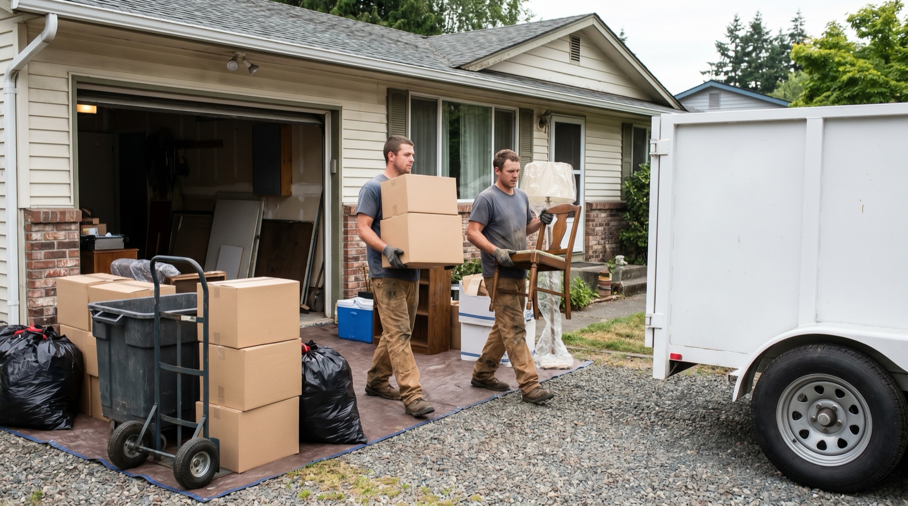 Dani's Junk Removal estate cleanouts crew working in Houston