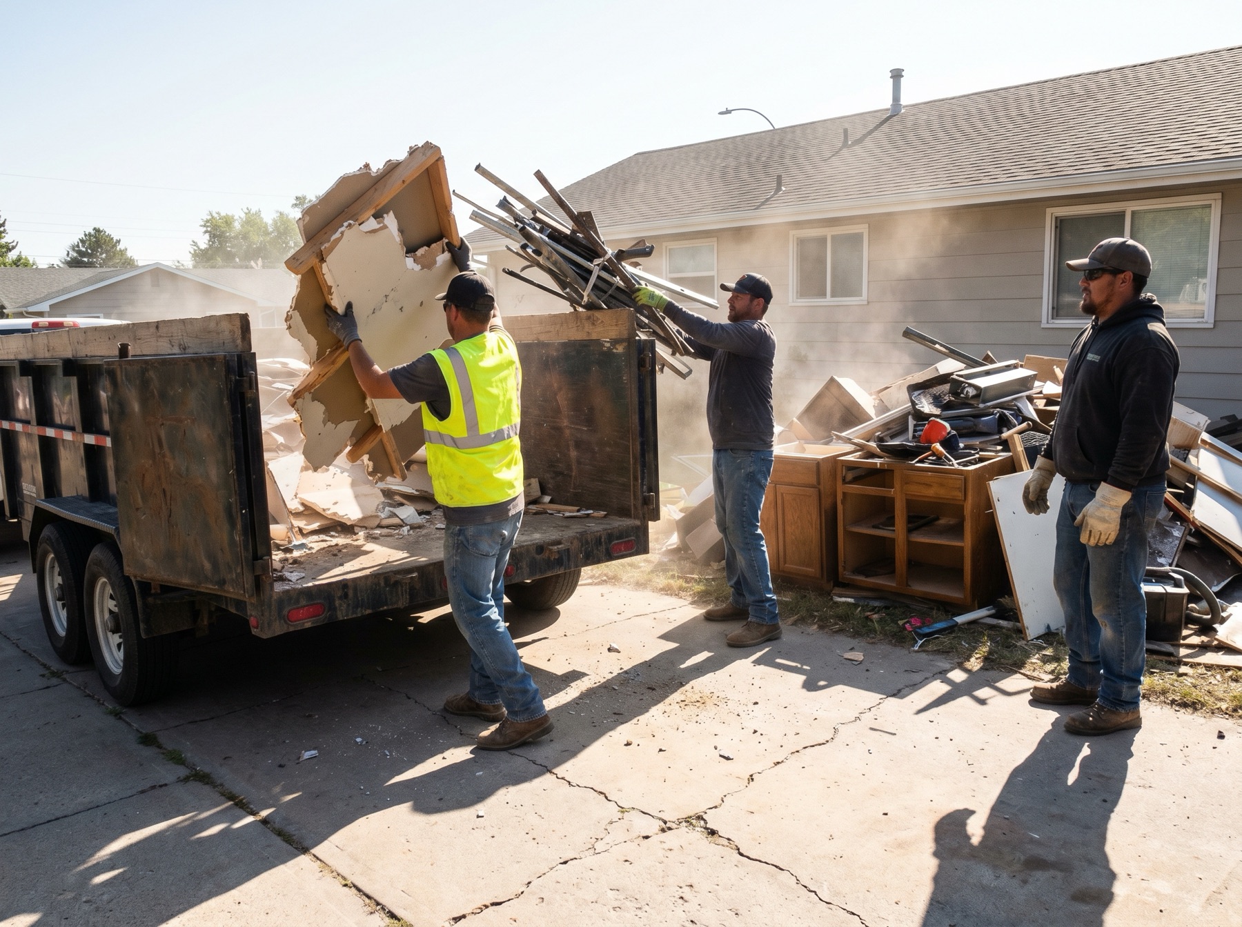 Dani's Junk Removal junk removal crew working in Houston